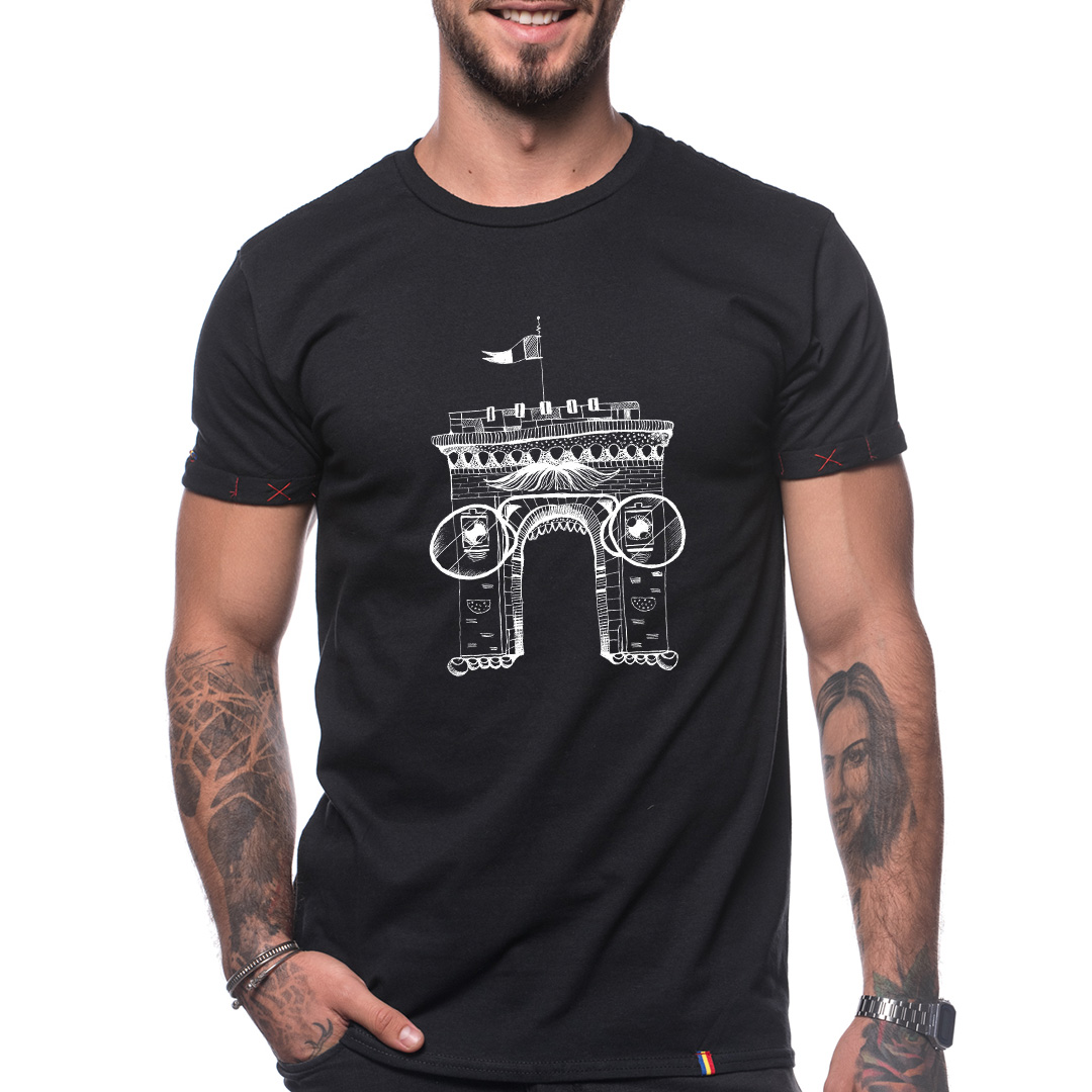 arcul-de-triumf-barbati-negru