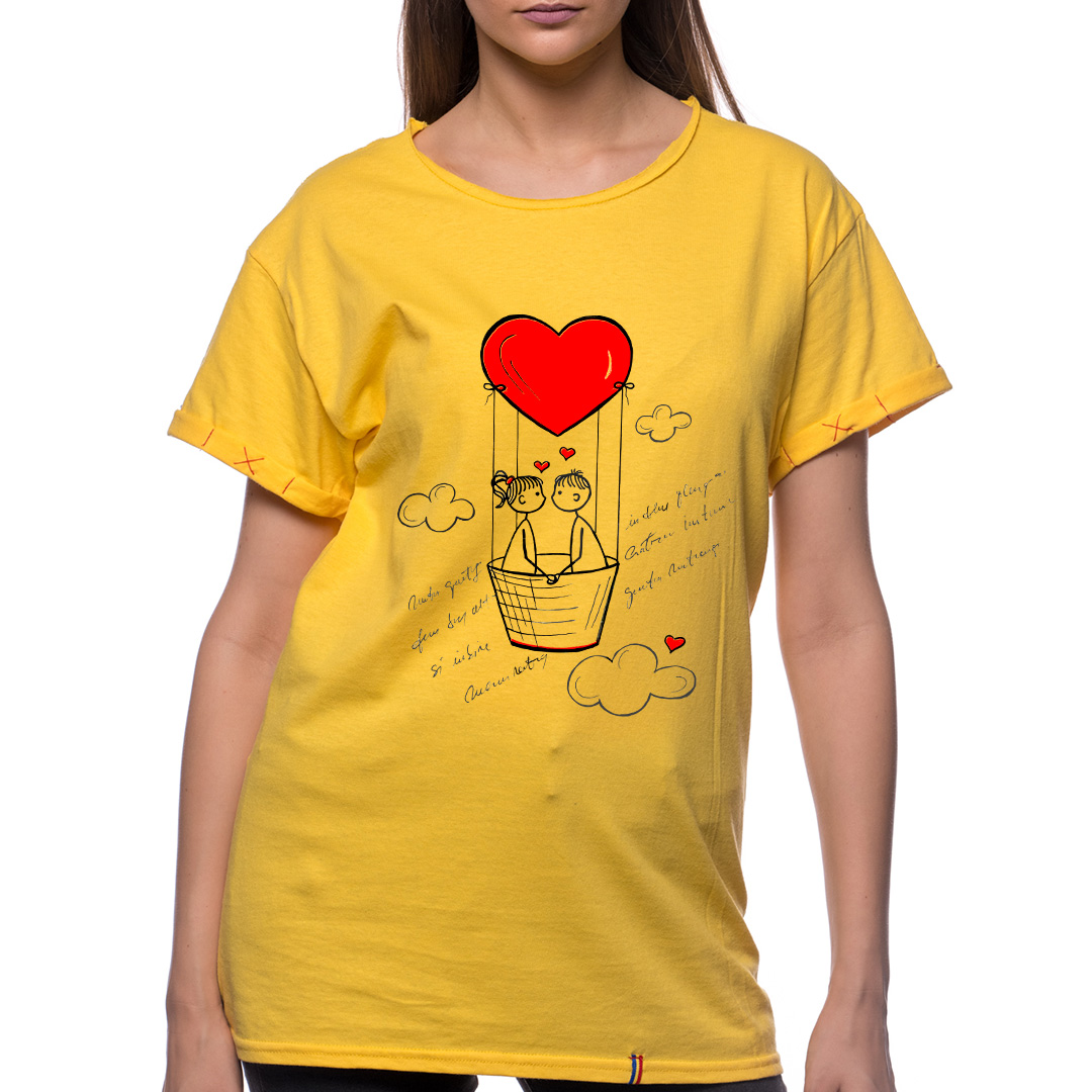 tricou-femei-iubirea-iti-da-aripi-galben