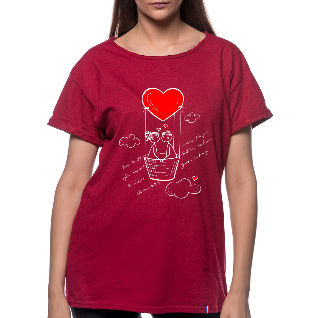 tricou-femei-iubirea-iti-da-aripi-rosu