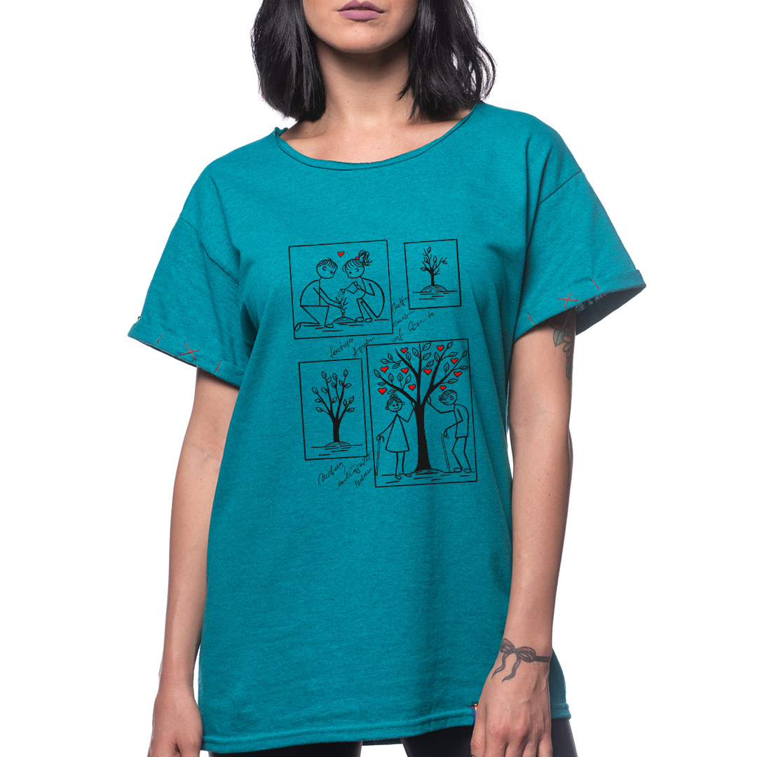 tricou-hai-sa-imbatranim-impreuna-femei-turqouise