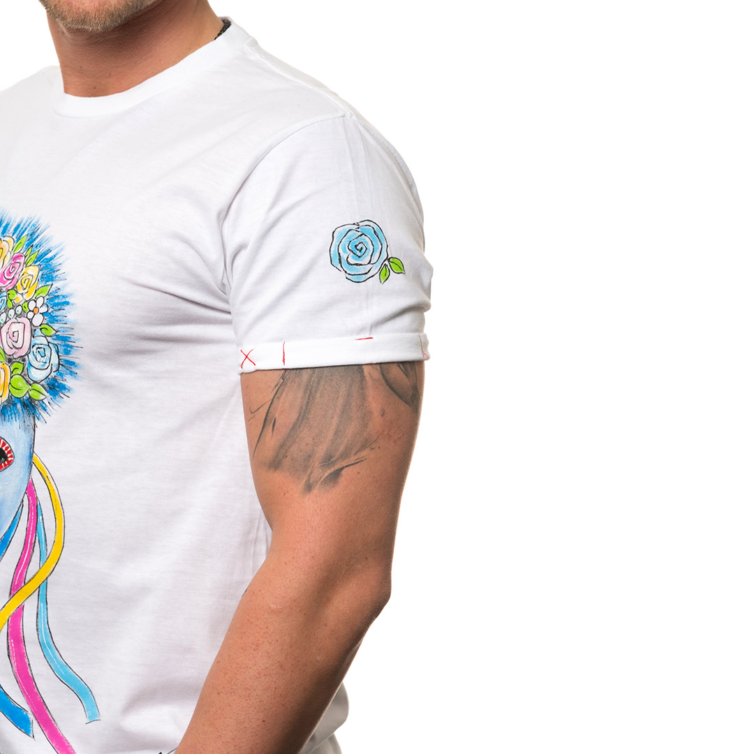 t-shirt-bianco-dipinto-uomo-masca-traditionala-dobrogea-1-3