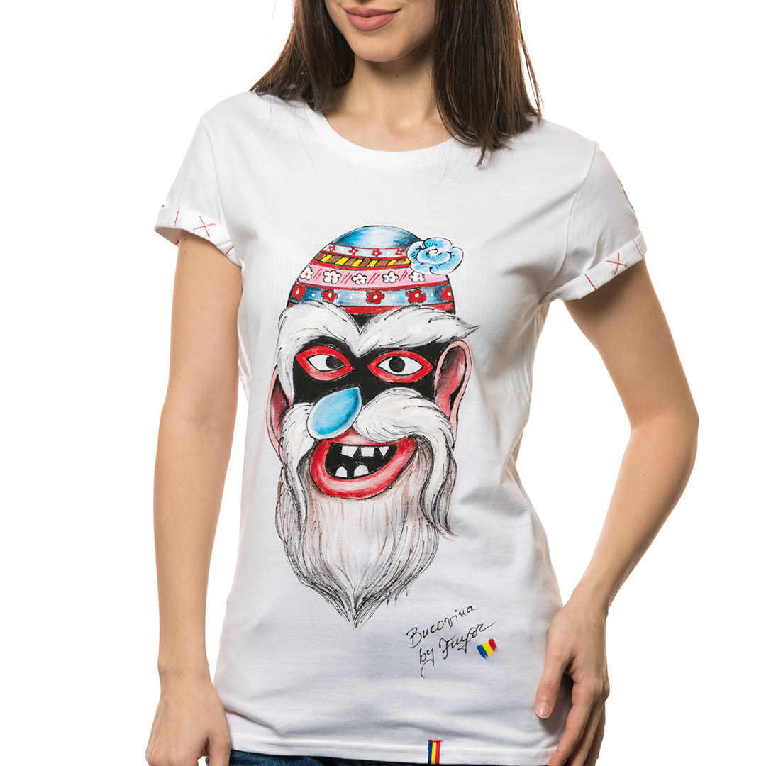 t-shirt-bianco-dipinto-donna-masca-traditionala-bucovina-2-1