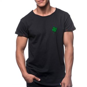 T-shirt ricamata ‘TRIFOGLIO VERDE’