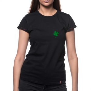 T-shirt ricamata ‘TRIFOGLIO VERDE’