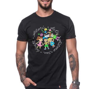 T-shirt “FLORI FETE FILME SI BAIETI”